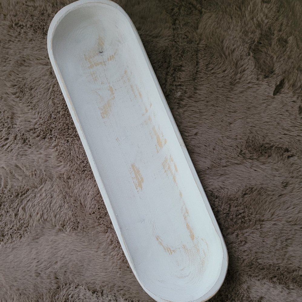 Farm house white dough bowl